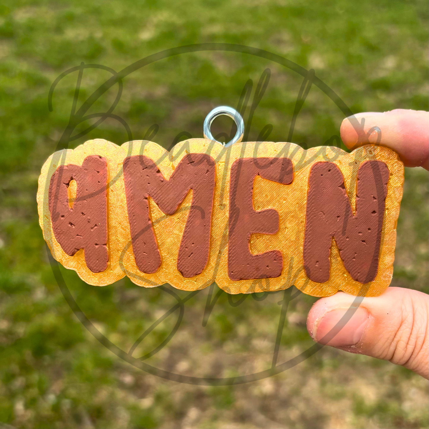 Gold & Brown AMEN Freshie