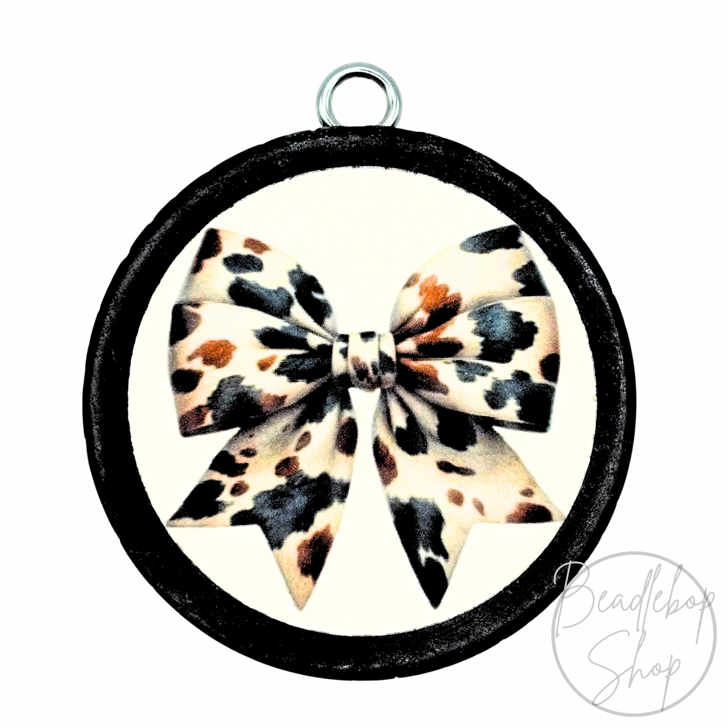 Cow Print Bow Freshie