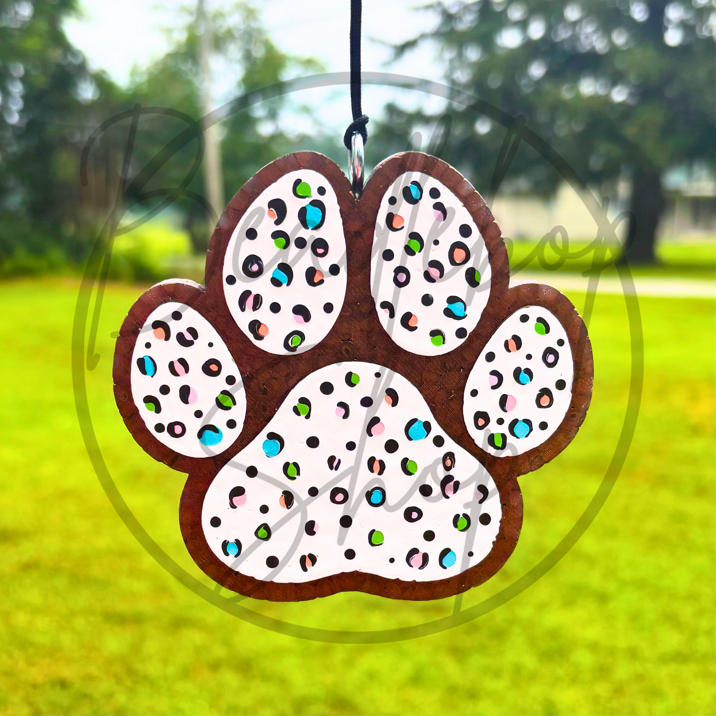 Rainbow Leopard Print Paw