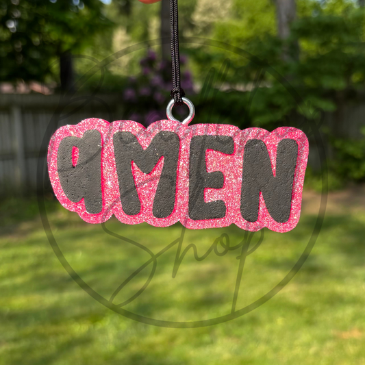 Pink Glitter AMEN Freshie